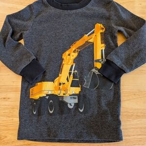 Toddler 2T Gray Construction Vehicle Pajamas Jammies Soft Cozy boys PJs Set